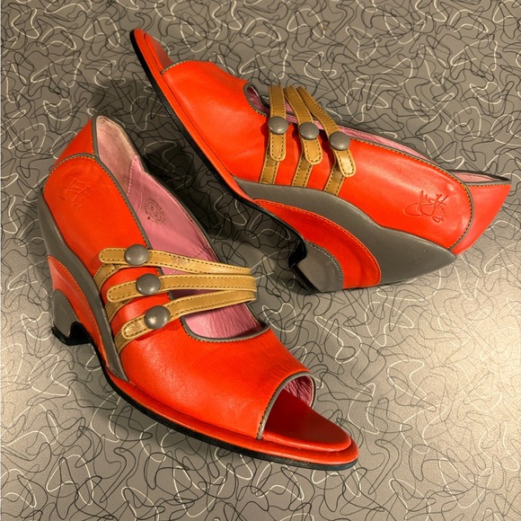 John Fluevog Shoes - Fluevog MISS APRIL Vintage Wedge Heels 6.5